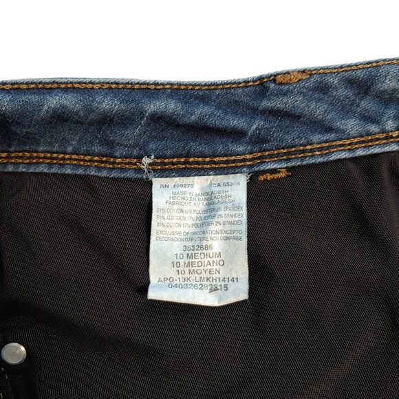 Lee Perfect Fit Jeans Women's Size 10 Medium Wash Mid Rise Straight Leg Stretch - Picture 9 of 9